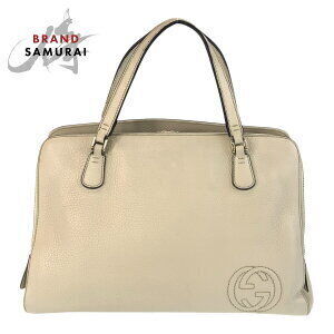 Gucci Interlocking G leather 2way shoulder bag off white ivory